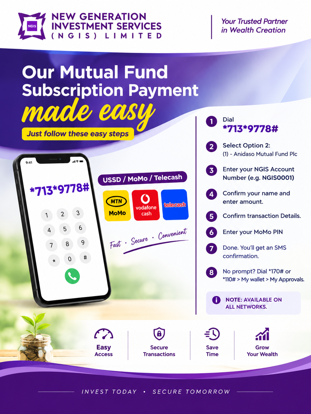 Our Mutual Fund Subscription Payment made easy
